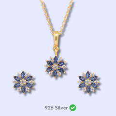 Elegant Blue Flower Set