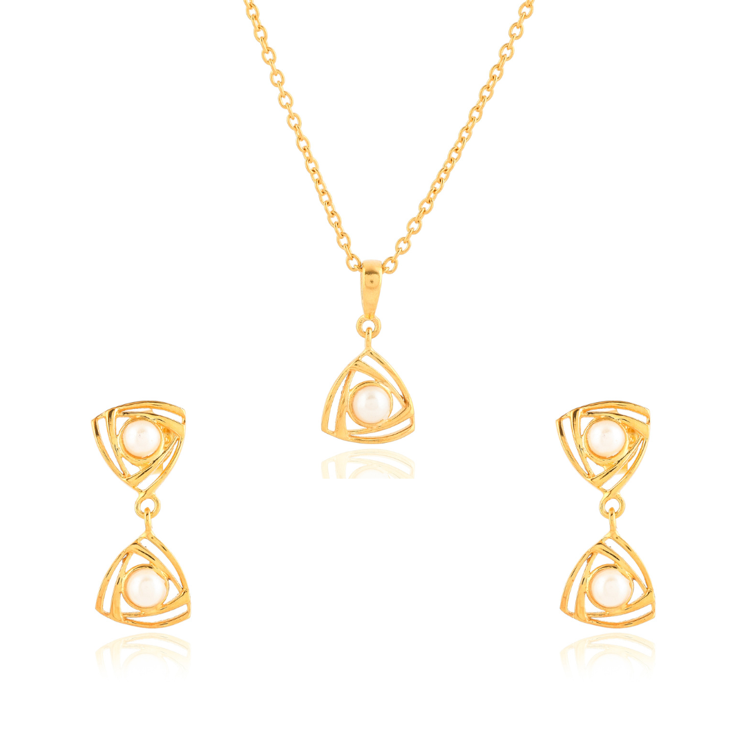 Triangle Affair Pearl Set