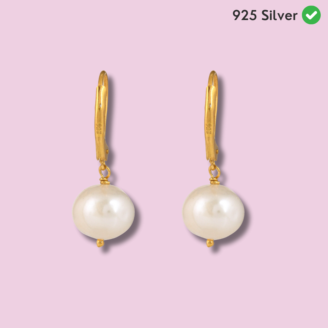 Pearl Drop Silver Earring - From Purl