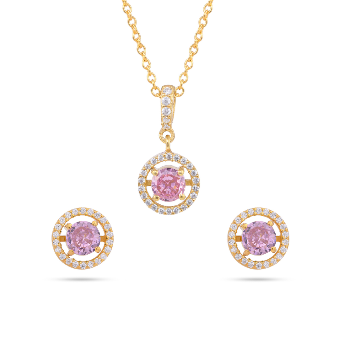 Pink Halo Set Diamond