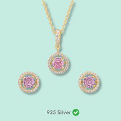 Pink Halo Set Diamond