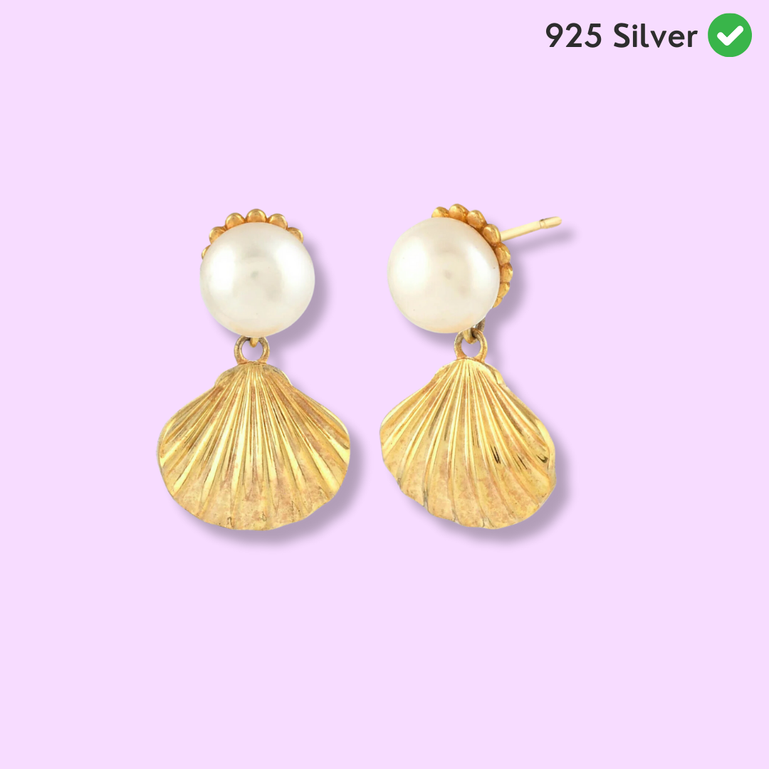 Elegant Pearl Silver Earrings - From Purl