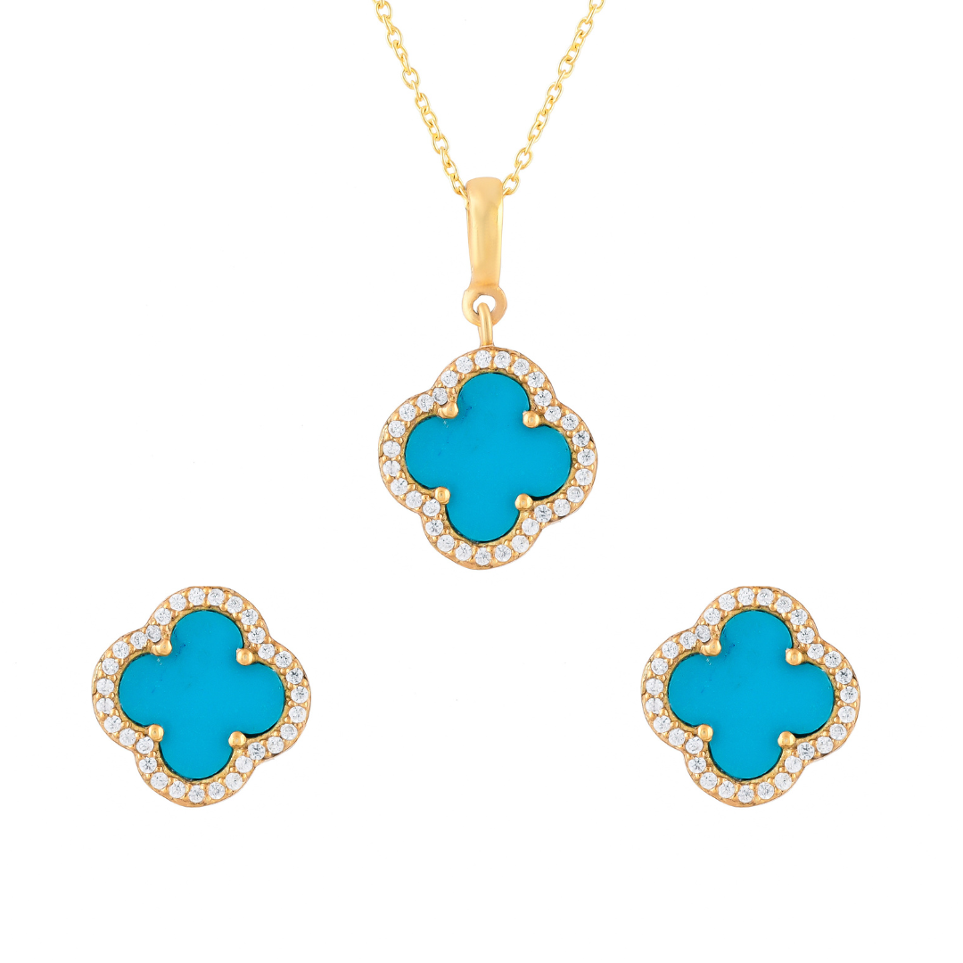 Turquoise Clover Set