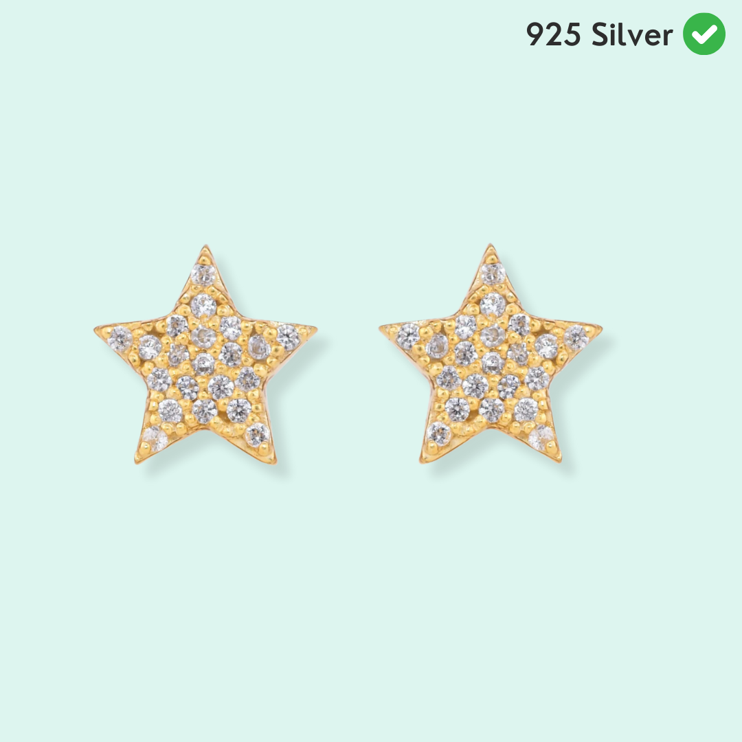 Gleaming Star Silver Earring - From Purl