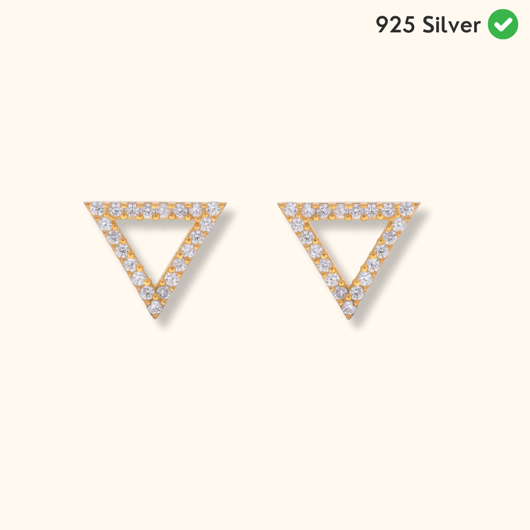 Triangle Silver Earring - From Purl