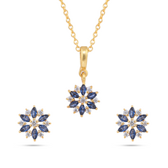 Elegant Blue Flower Set