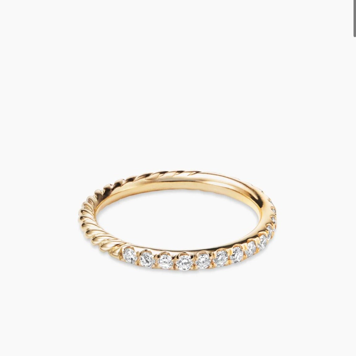Luxurious Gold Twisted Cable Ring with Diamonds Purl