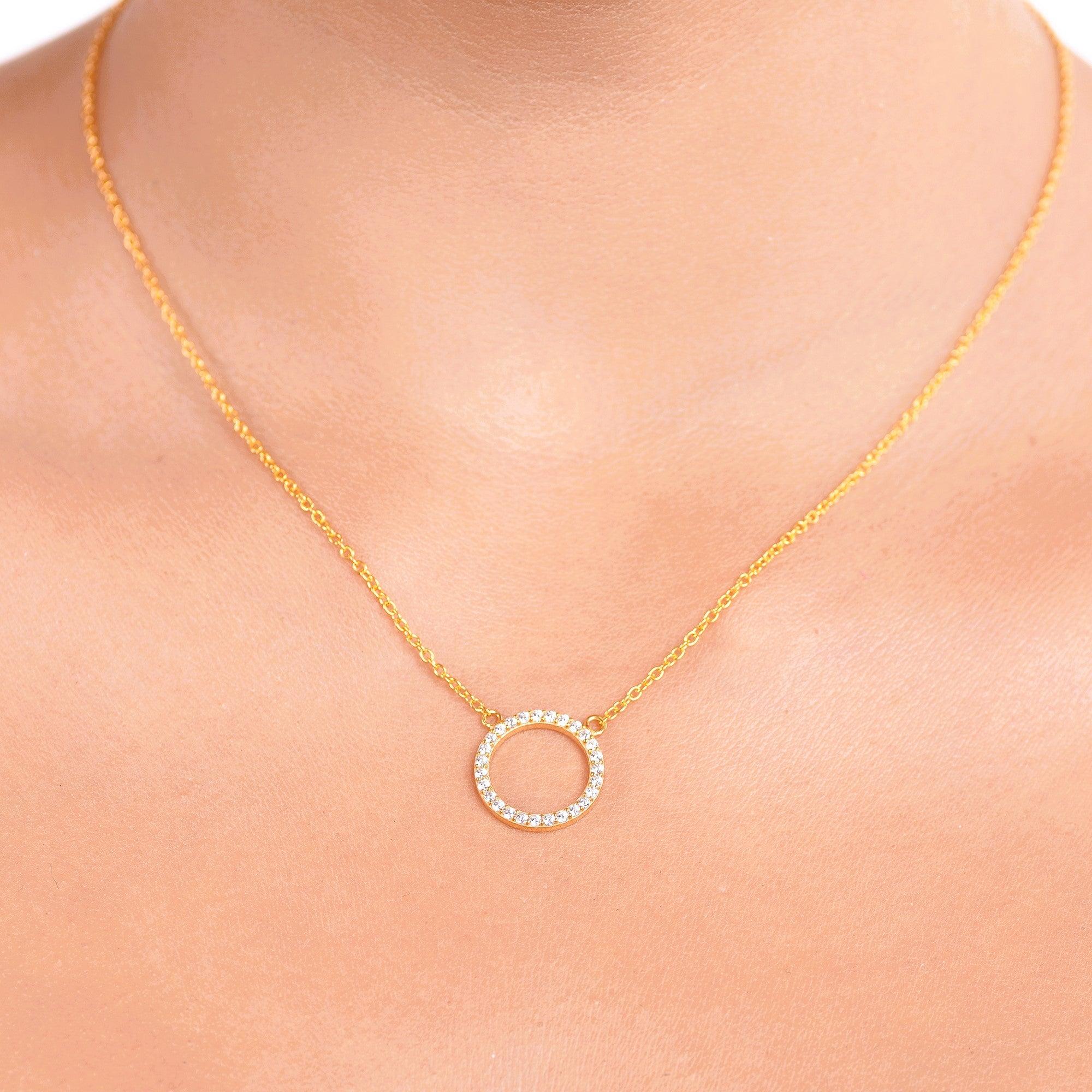 Timeless Eternity Circle Necklace | 925 Silver| Gold Plated - From Purl Purl