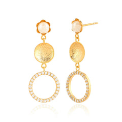 Pearl Drop Circle Party Circle Earring - From Purl Purl