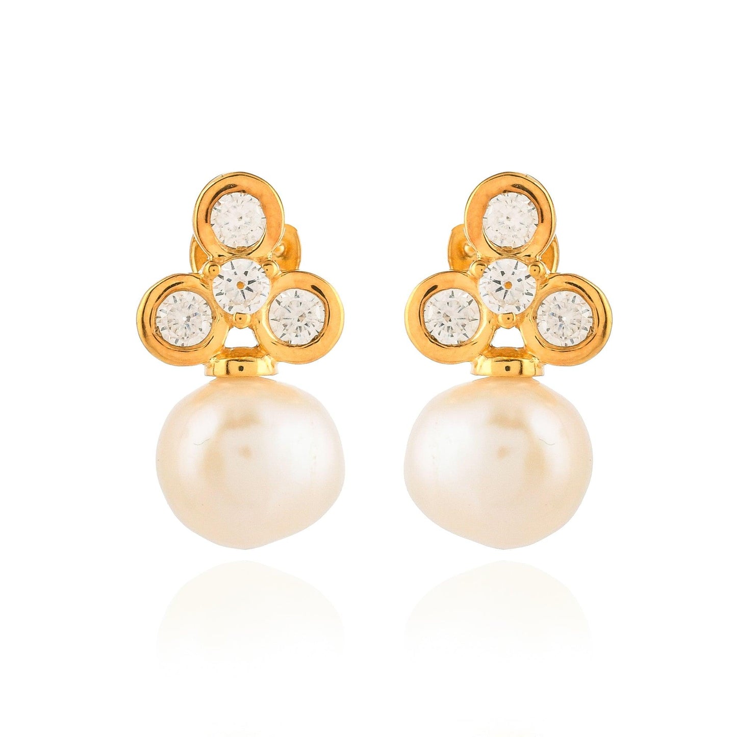 Elegant Diamond Pearl Earring - From Purl Purl
