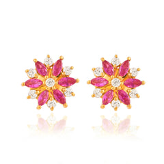 Elegant Ruby Flower Set