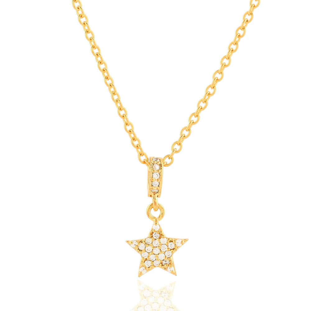 Gleaming Star Studded Silver Necklace - From Purl Purl