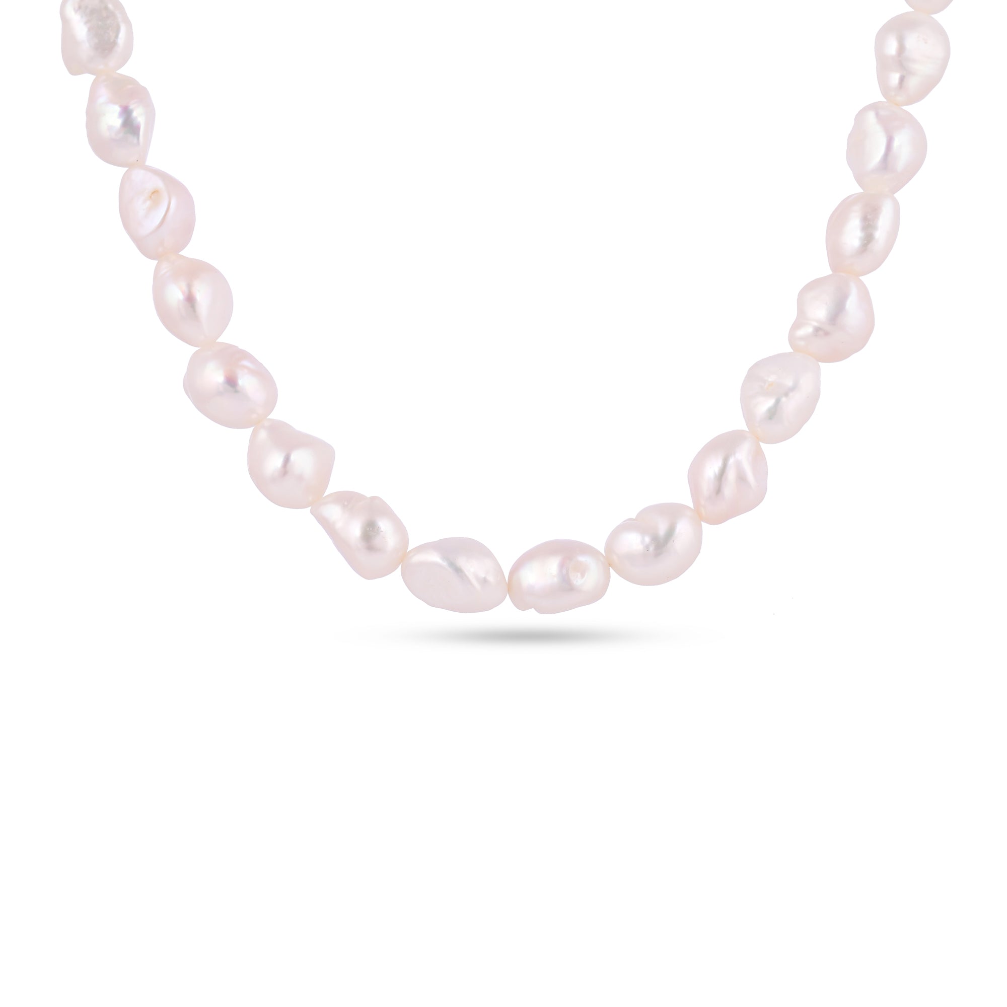 Timeless Natural Baroque Pearl Necklace| 925 Silver - From Purl Purl