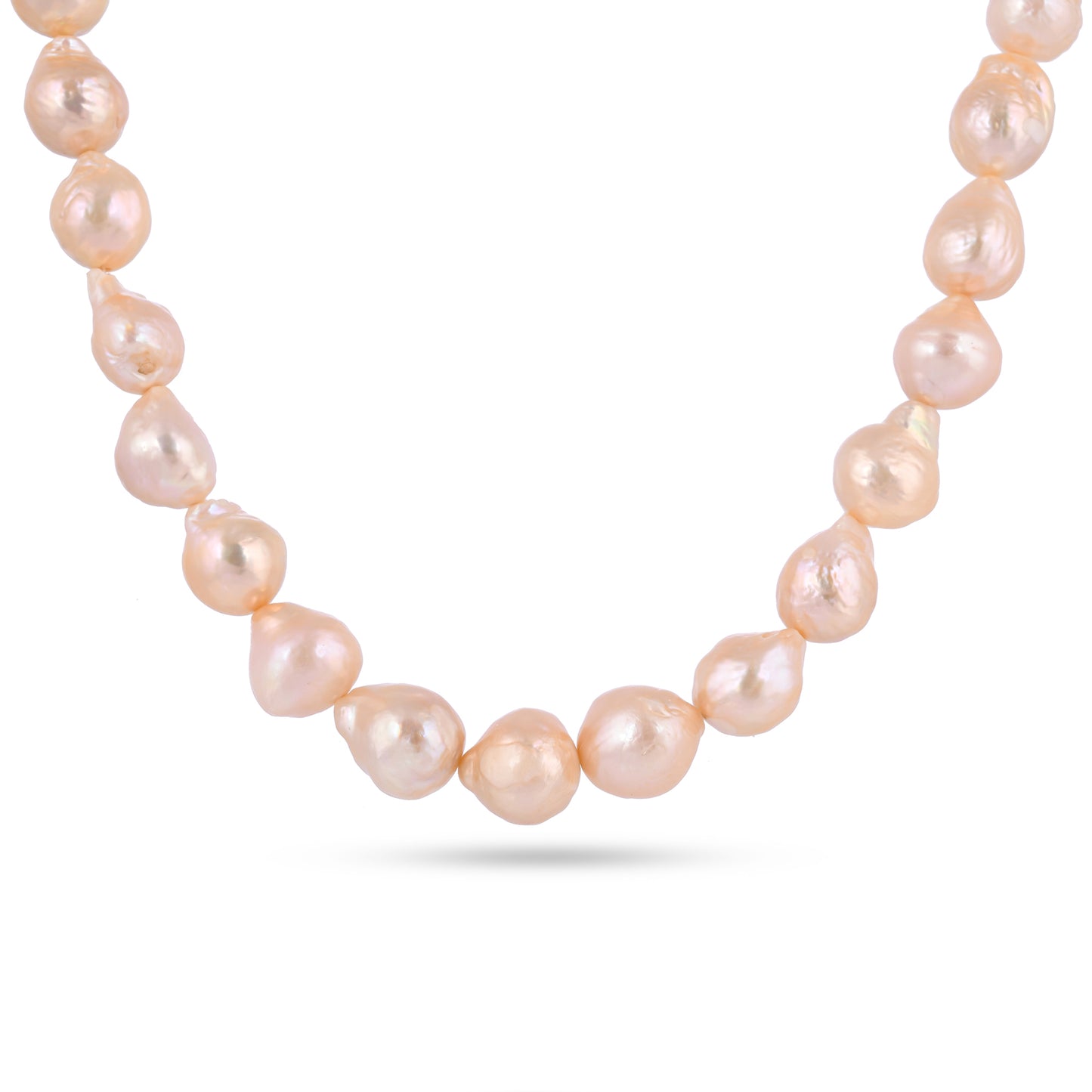 Timeless Natural Pink Baroque Pearl Necklace| 925 Silver - From Purl Purl
