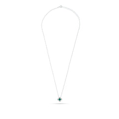 Green Cz Bloom Silver Necklace - From Purl Purl