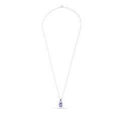 Elegant Purple Cz Silver Necklace - From Purl Purl