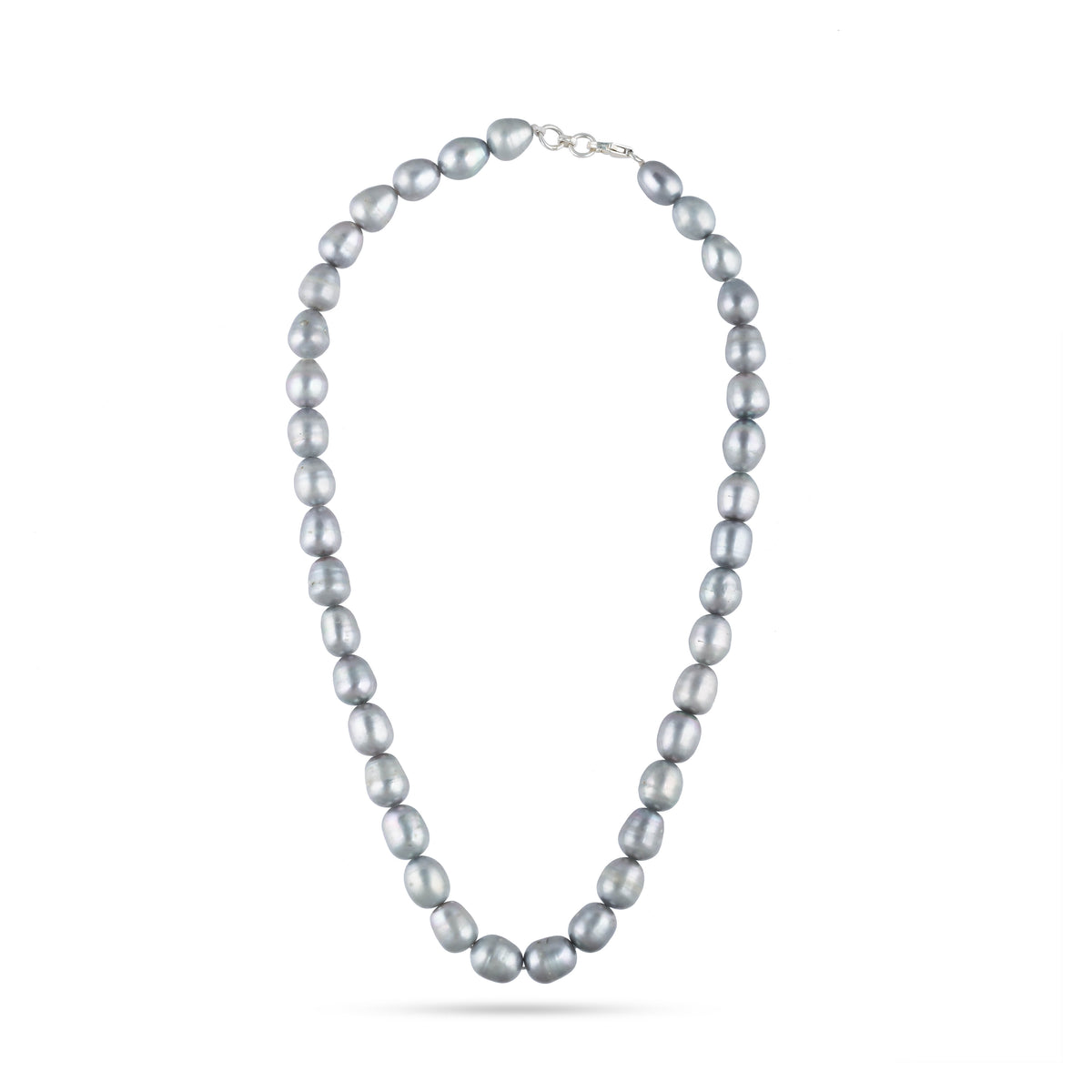 Timeless Natural Grey Pearl Necklace| 925 Silver - From Purl Purl