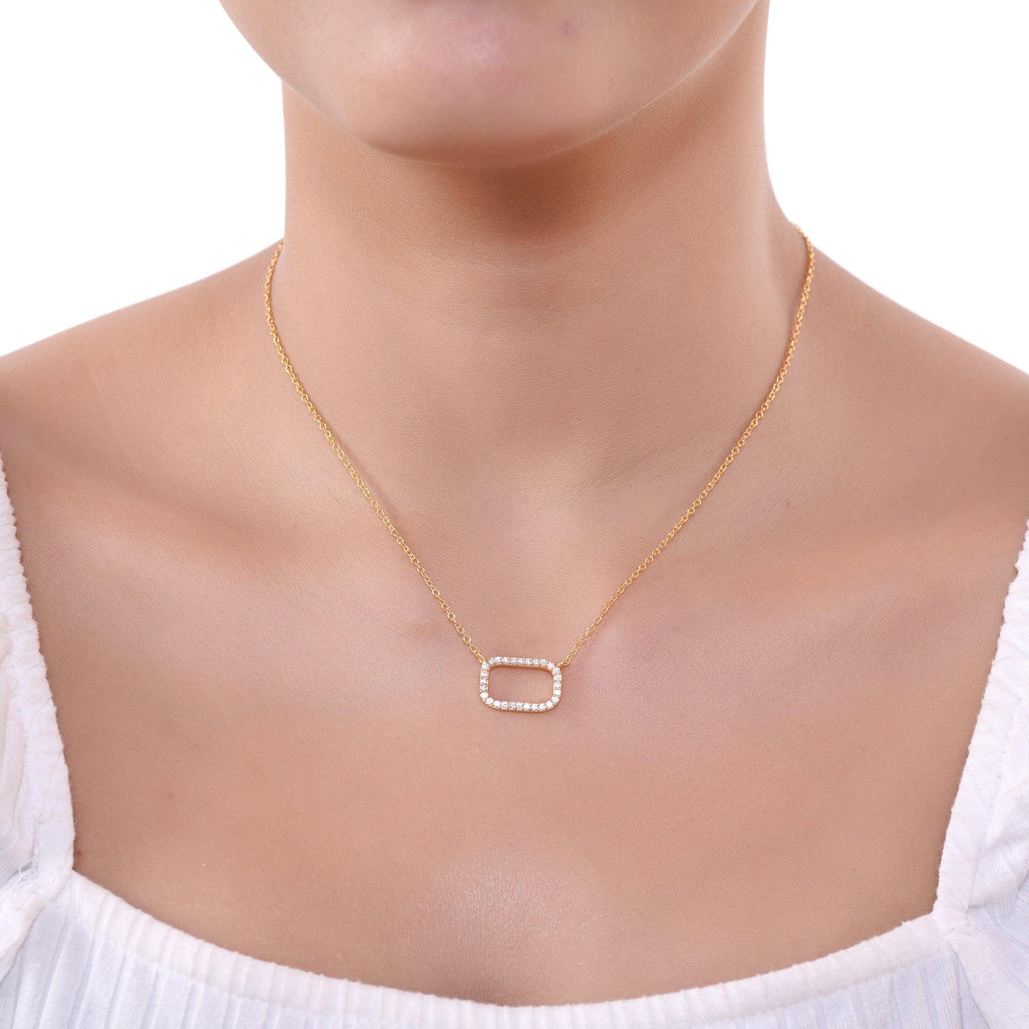 Chic-Studed-Rectangle-Silver-Necklace-For-Girls-And-Women