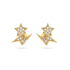 Golden Star and Lightning Bolt Stud Earrings  - From Purl