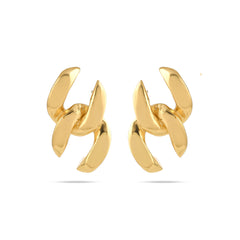 Gold Interlocking Link Stud Earrings - From Purl