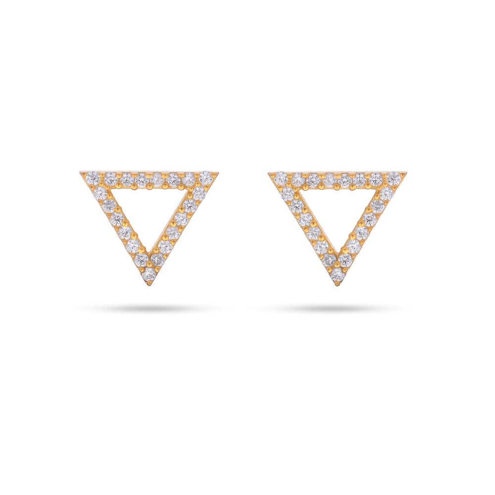 Triangle Silver Earring - From Purl Purl