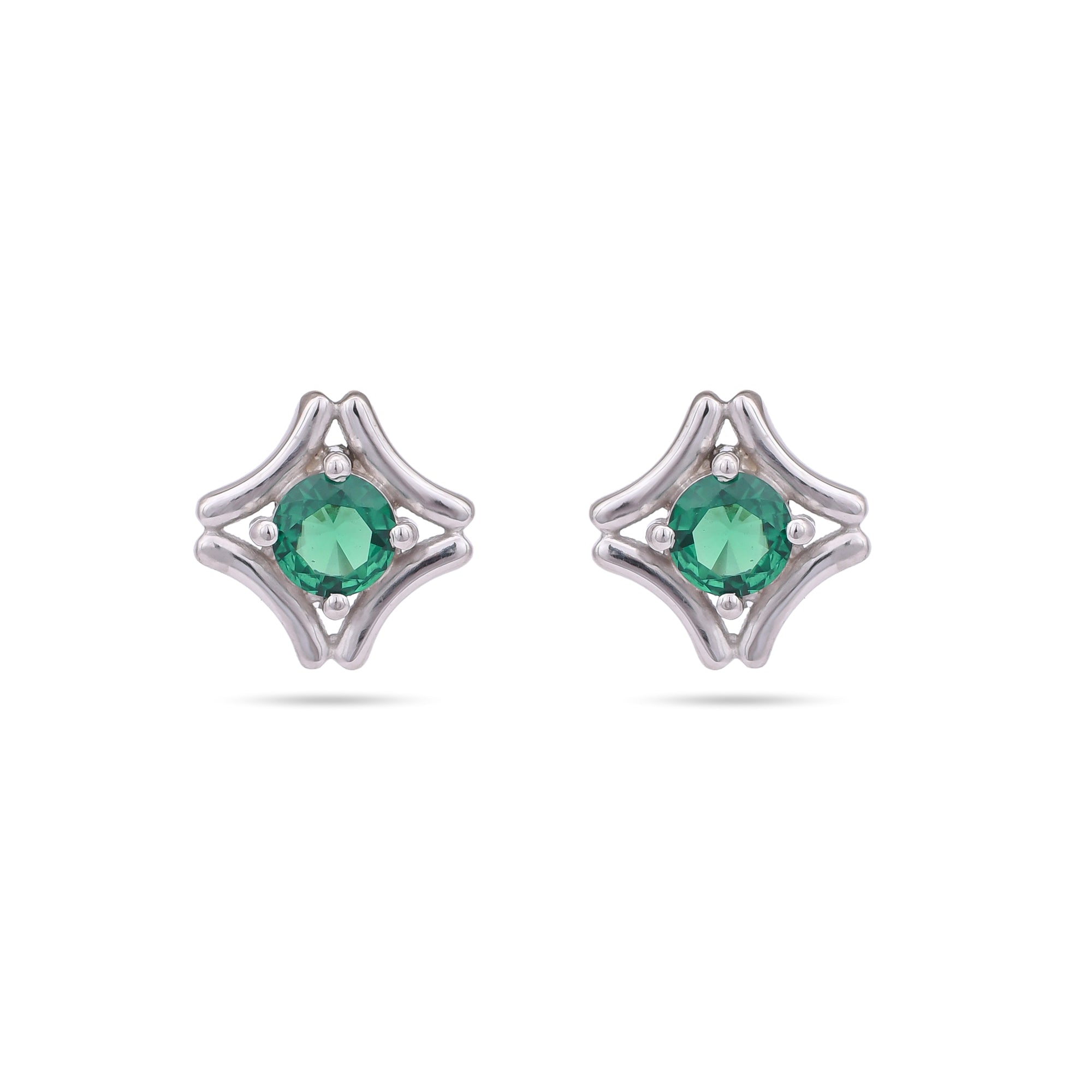 Blue/Green-Cz-Silver-Earrings-For-Women