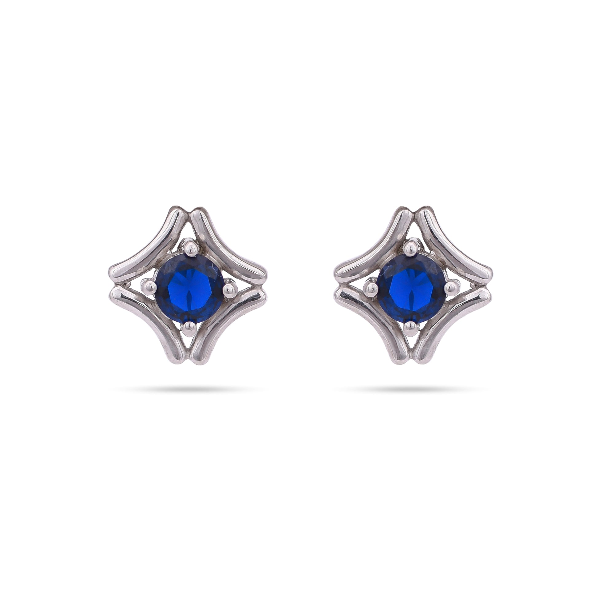 Blue/Green-Cz-Silver-Earrings-For-Women