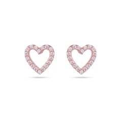 Heart Silver Diamond Set