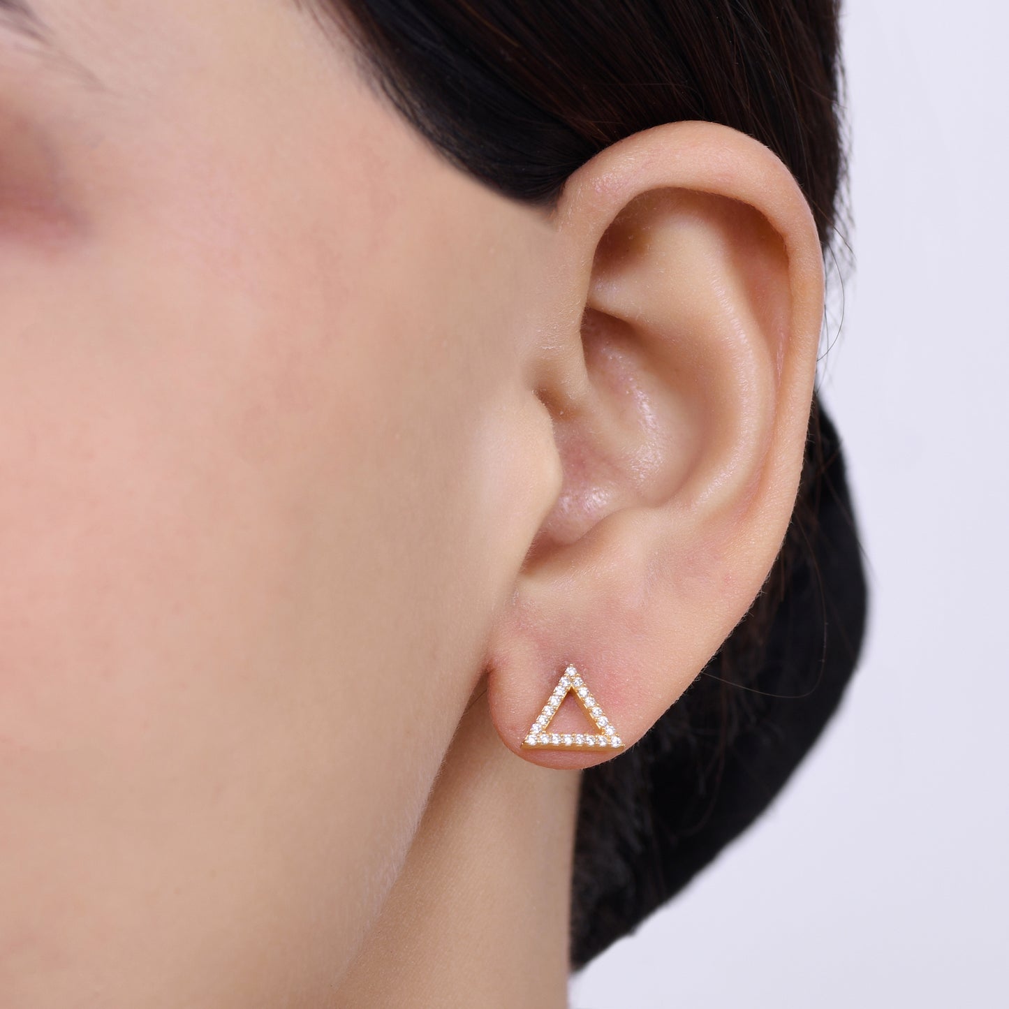 Triangle Silver Earring - From Purl Purl