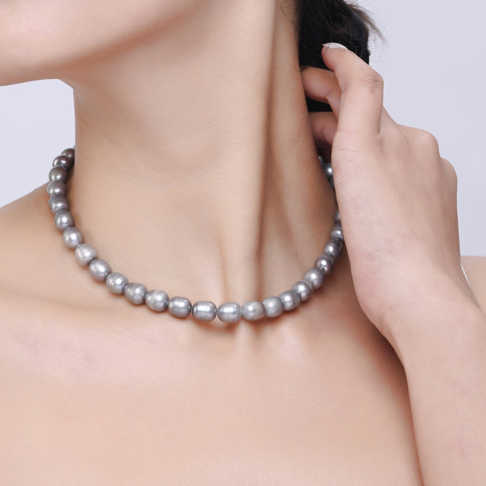
                  
                    Timeless Natural Grey Pearl Necklace| 925 Silver - From Purl Purl
                  
                