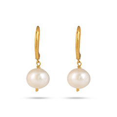 Pearl Drop Silver Earring - From Purl Purl