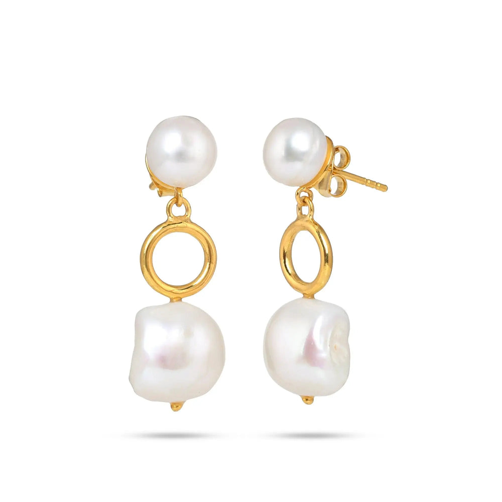 Pure Perfection Pearl Silver Earrings - From Purl Purl