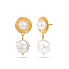 Purl-Birth-Pearl-Silver-Earrings-For women