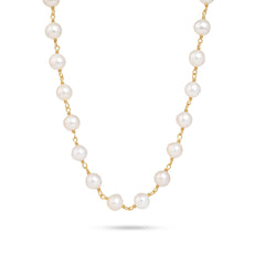 Natural Pearl Beaded Necklace| 925 Silver| 18kt Gold Plated - From Purl Purl