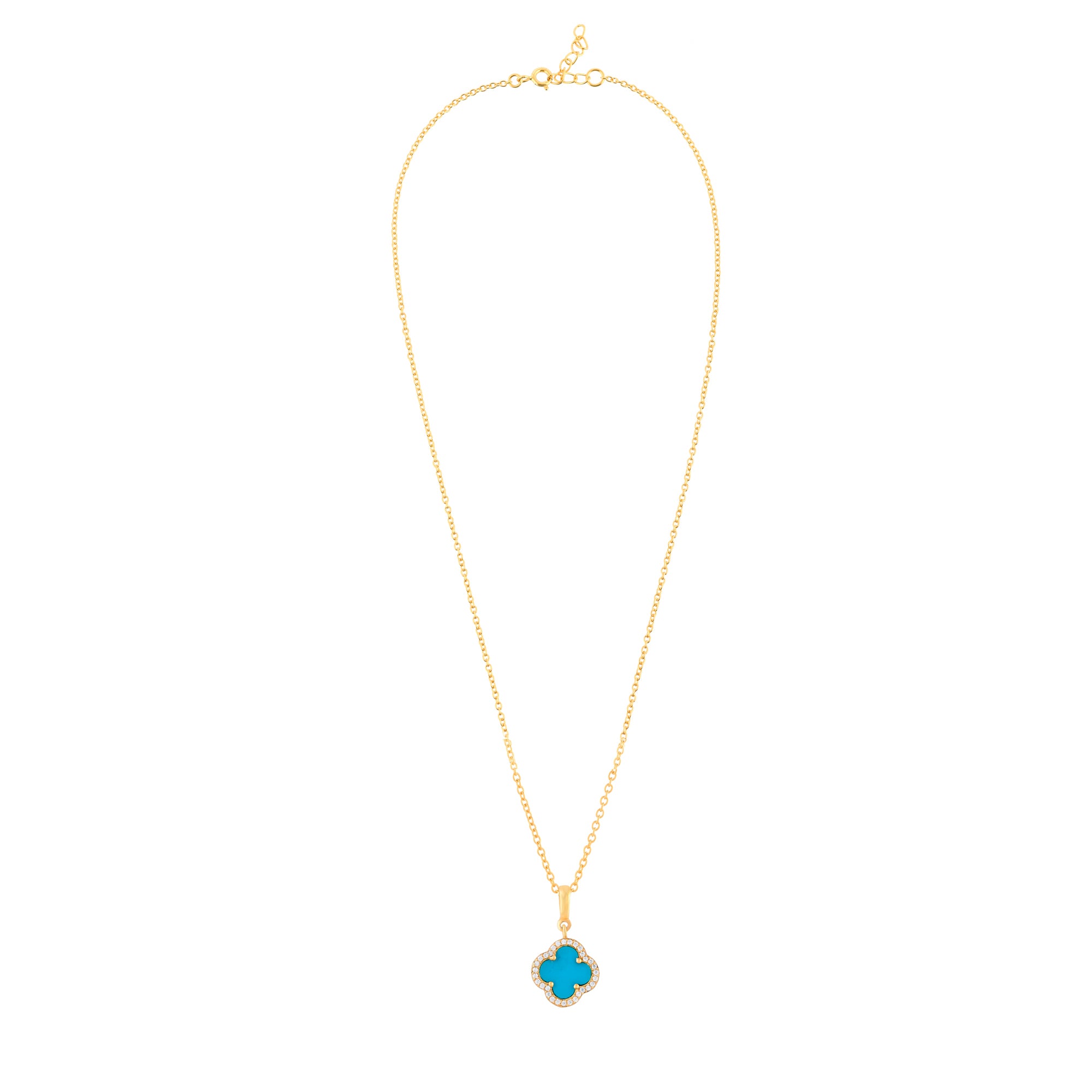 Turquoise Clover Necklace | Natural Turquoise - From Purl Purl