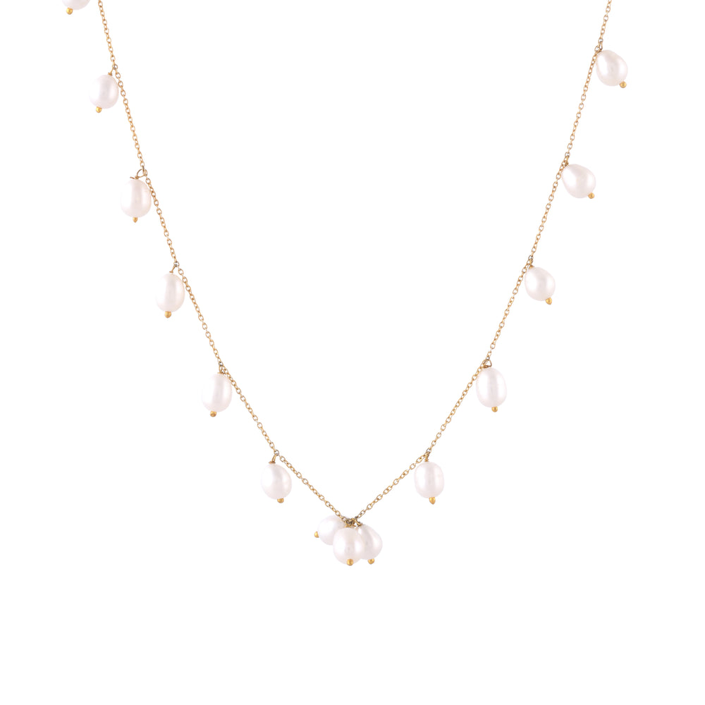 Natural Pearl Beads Necklace| 925 Silver| 18kt Gold Plated - From Purl Purl