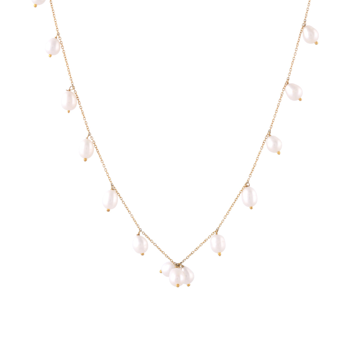 Natural Pearl Beads Necklace| 925 Silver| 18kt Gold Plated - From Purl Purl