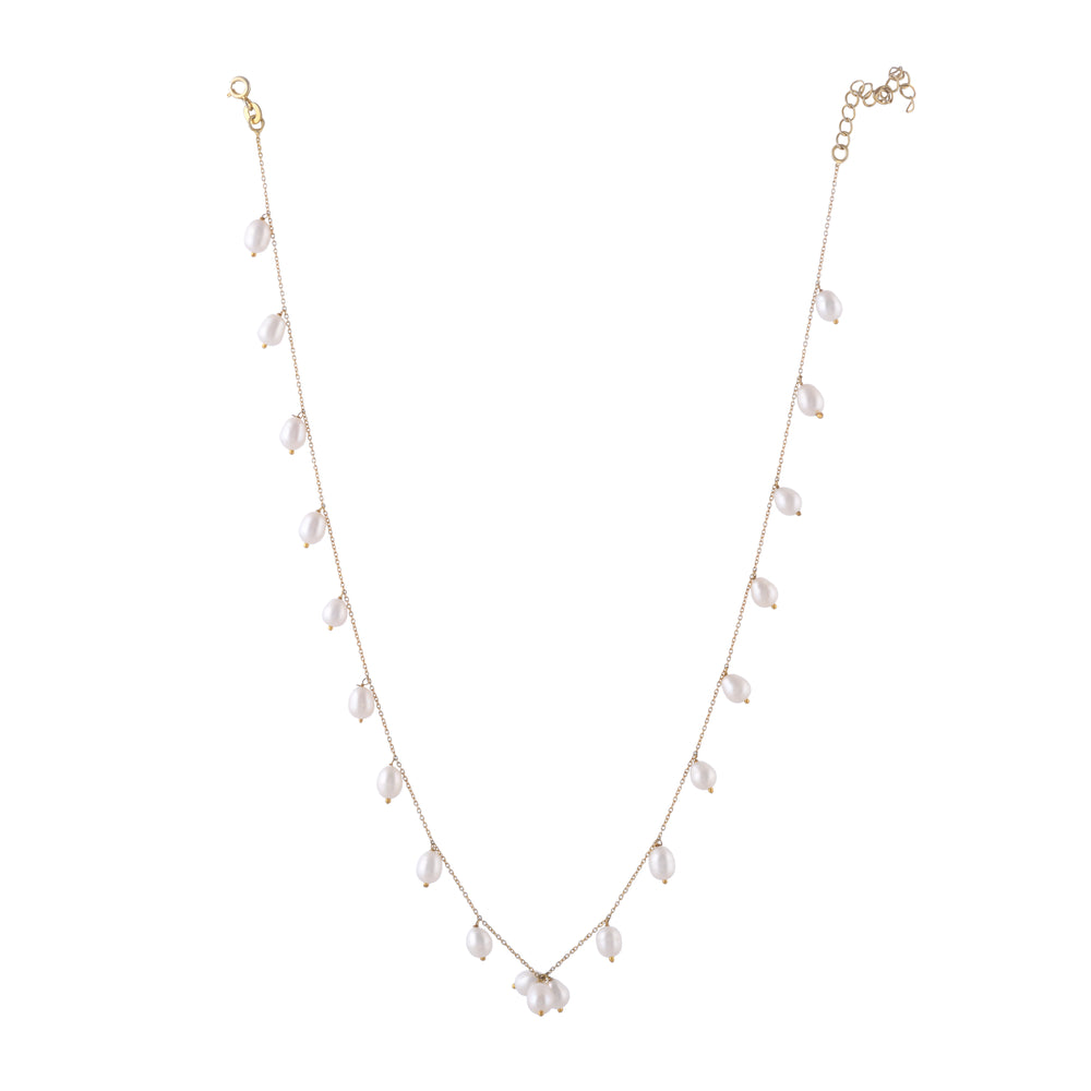 Natural Pearl Beads Necklace| 925 Silver| 18kt Gold Plated - From Purl Purl