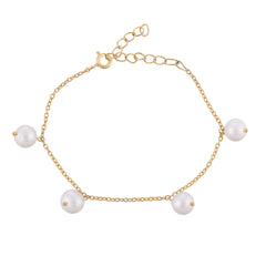 Quatre Pearls Silver Bracelet - From Purl Purl