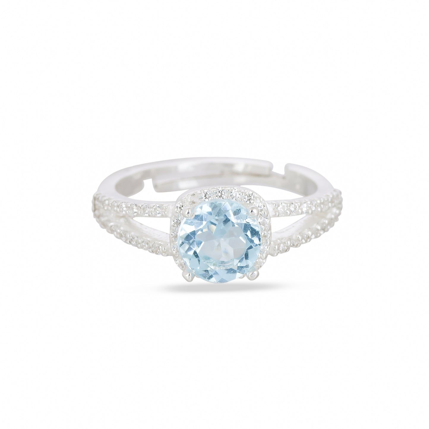 Natural Blue Topaz Silver Ring - From Purl Purl