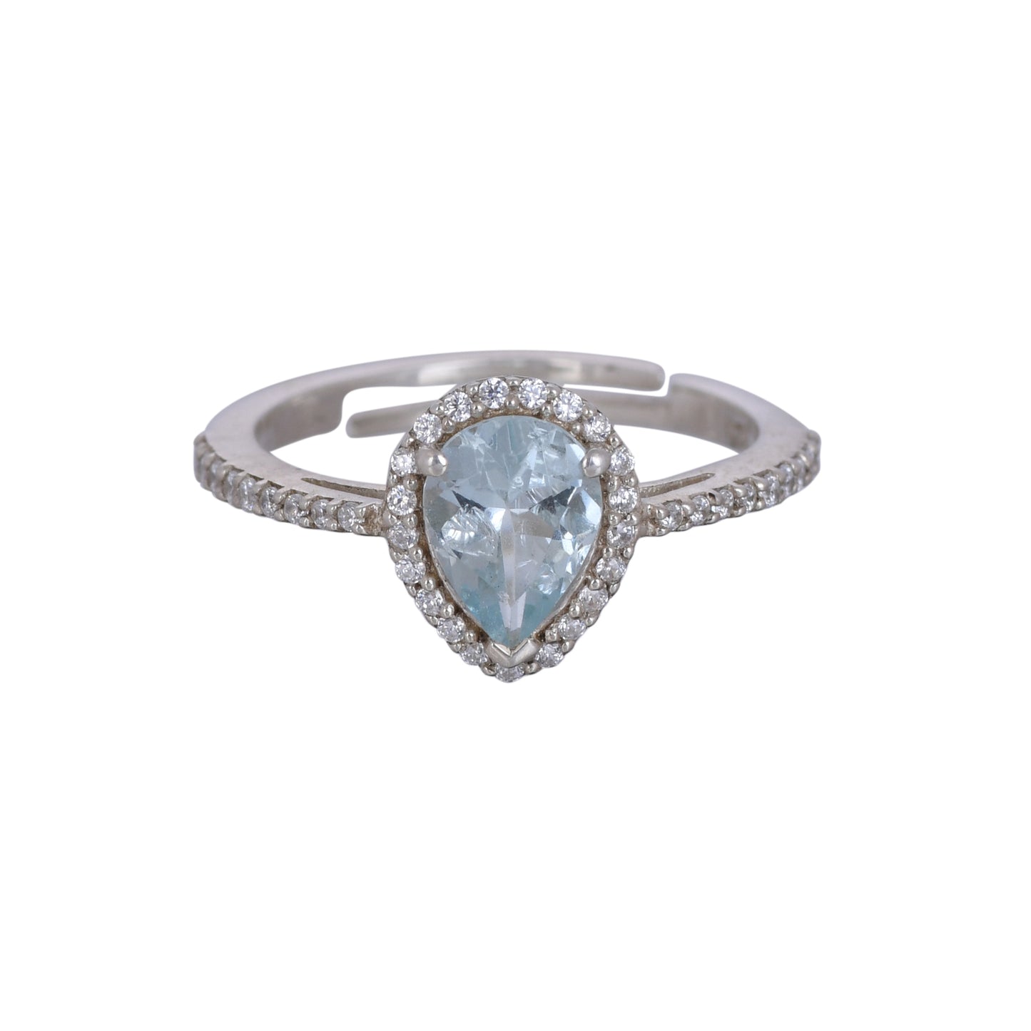 Pear Blue Topaz Silver Ring - From Purl Purl