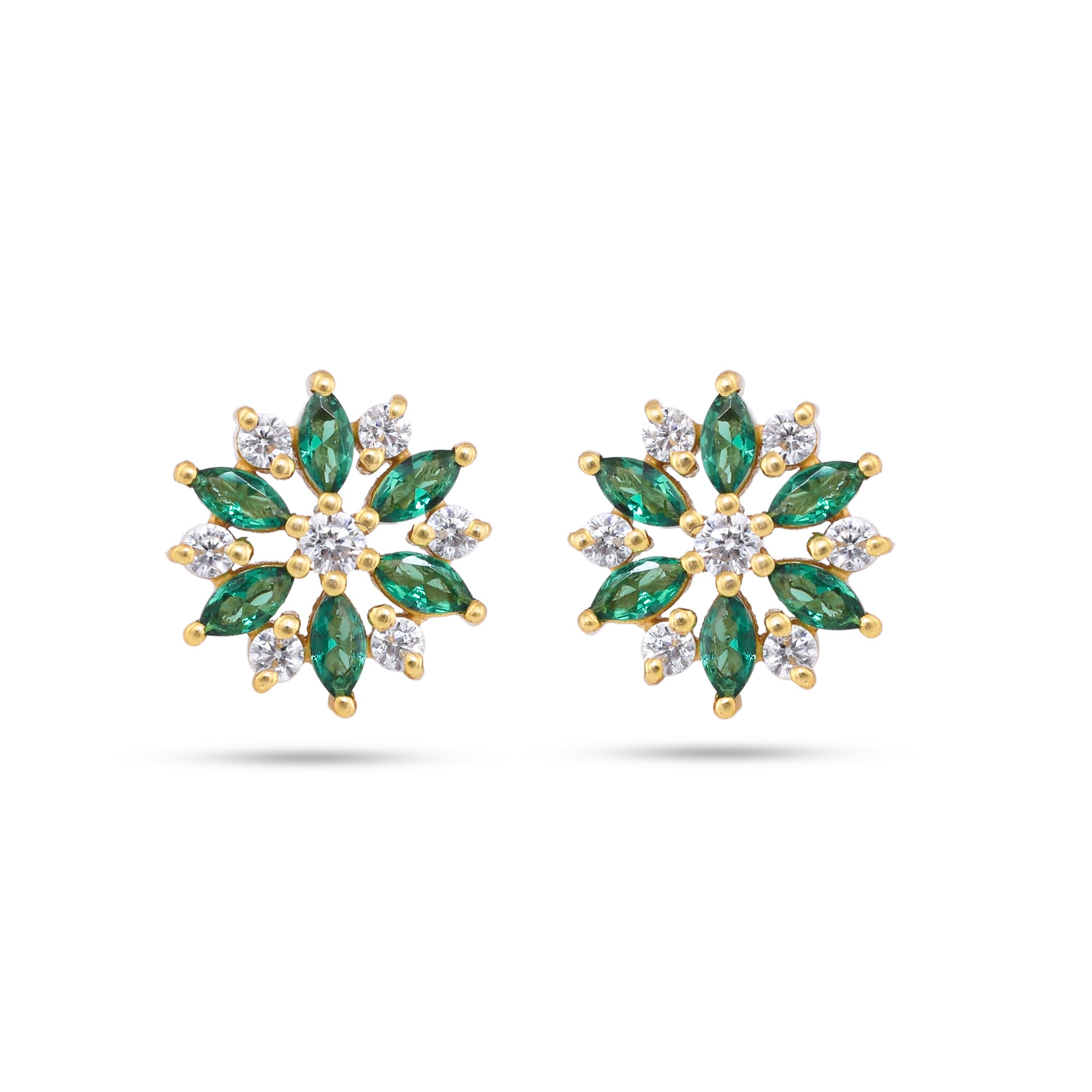 Elegant Emerald Flower Set