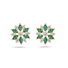 Elegant Emerald Flower Set