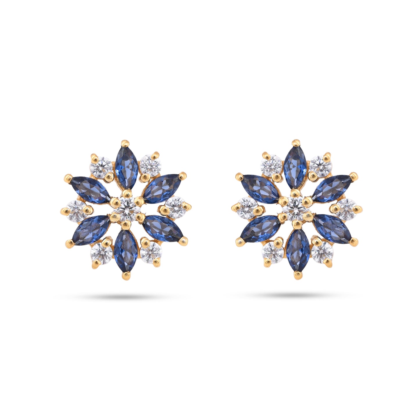 Flower Cz Silver Earring - From Purl Purl