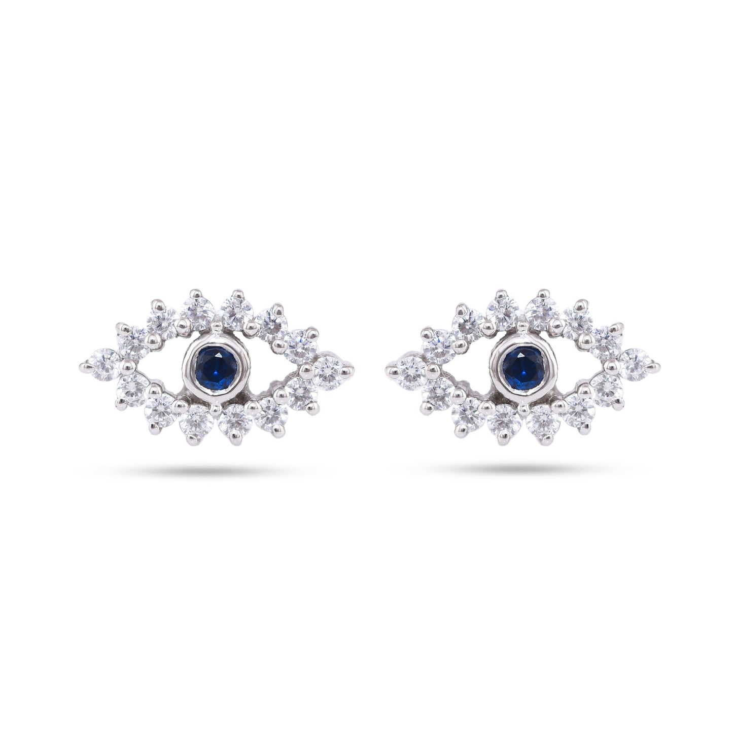 Evil Eye Silver Earrings - From Purl Purl