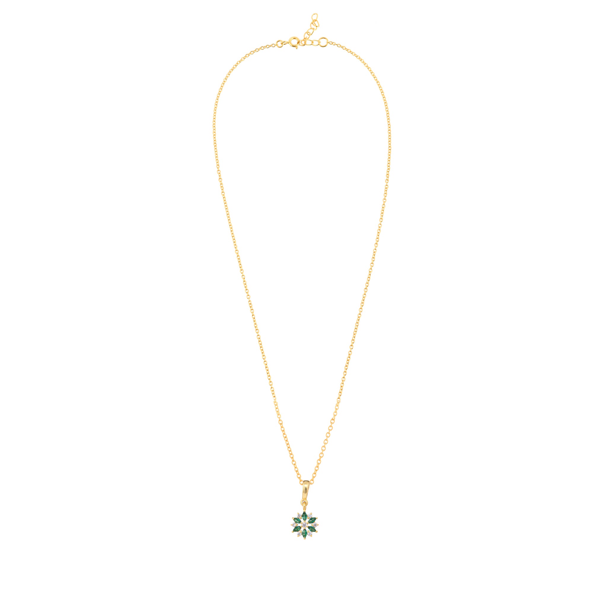 Flower Cz Silver Necklace - From Purl Purl