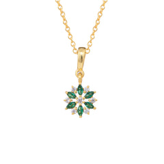 Elegant Emerald Flower Set