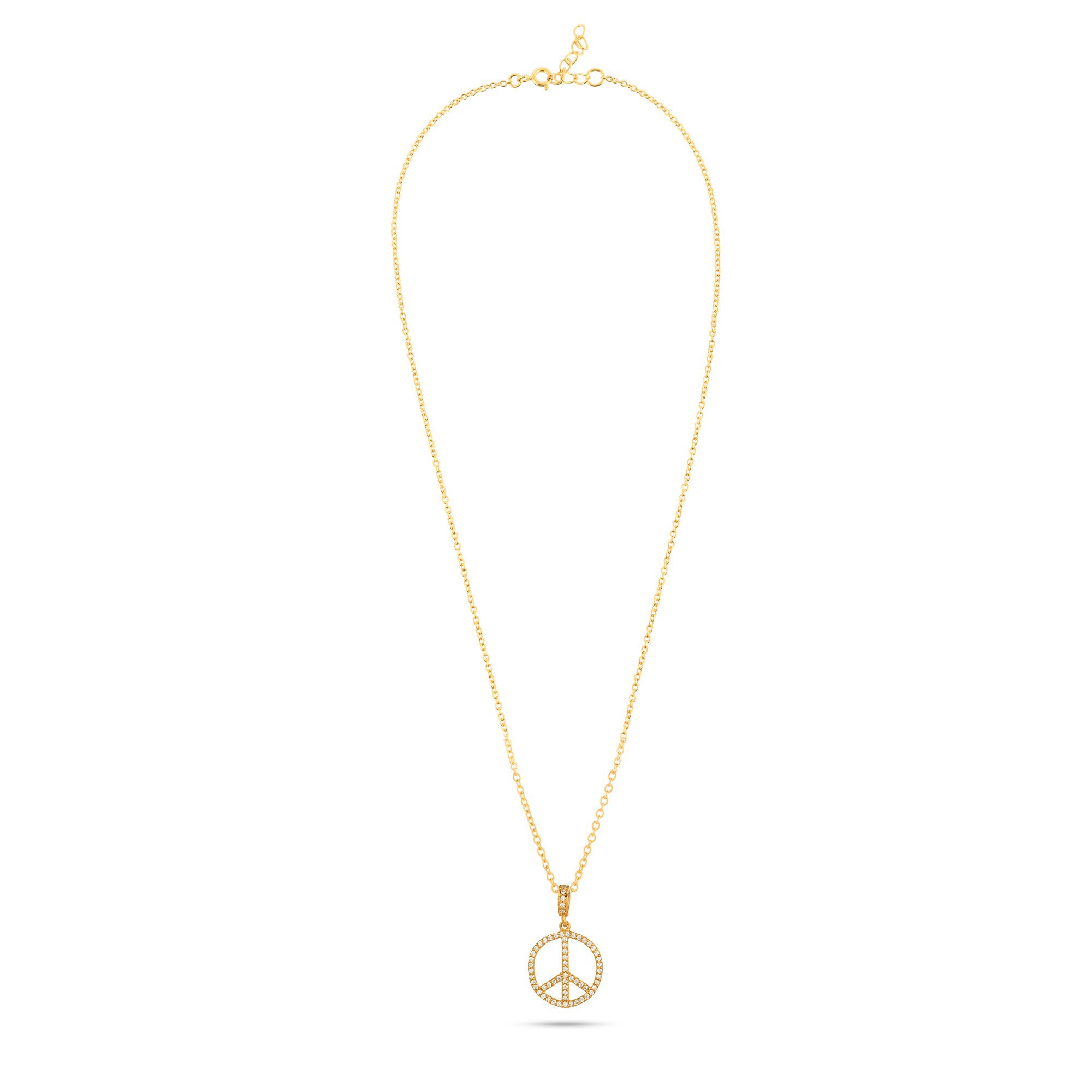 18k Gold Plated Peace Pendant - From Purl Purl