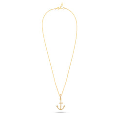 18k Gold Plated Anchor Cross Pendant (Copy) Purl