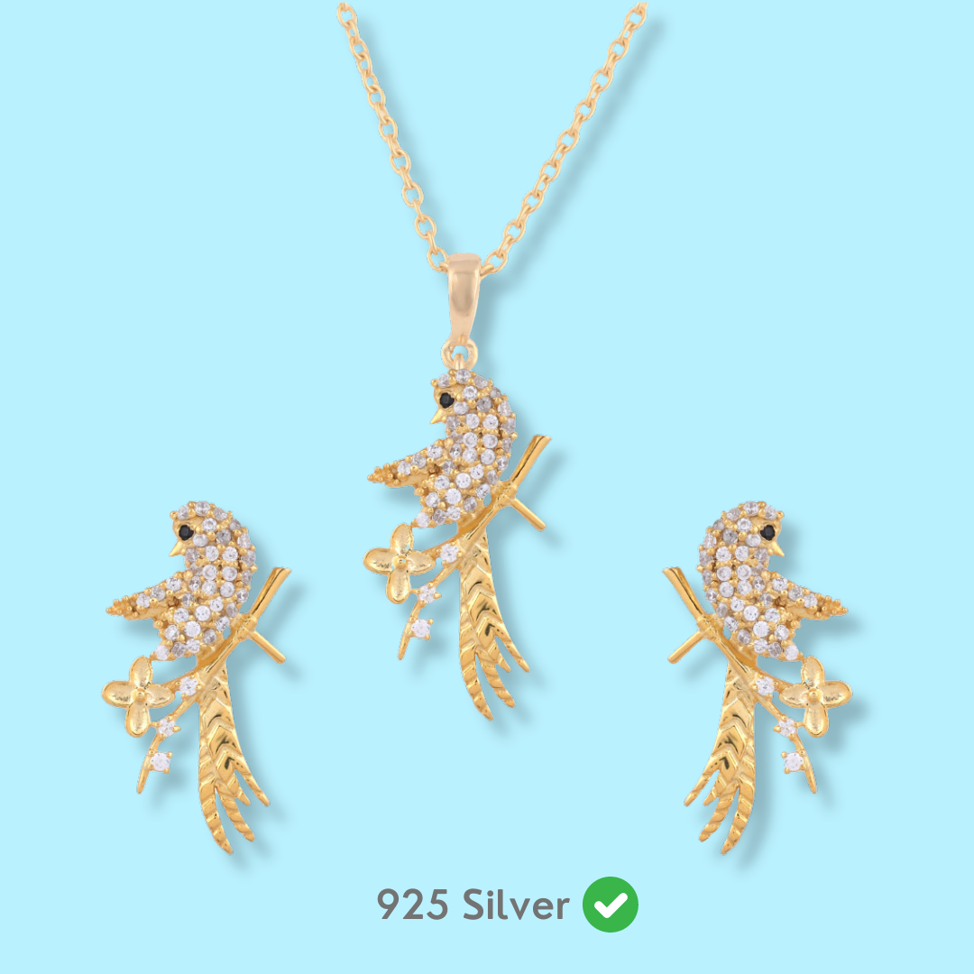 Elegant Bird Silver Set